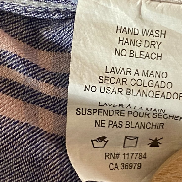 Rails Blue & Pink Plaid Rayon Button-front Shirt - Picture 6 of 8